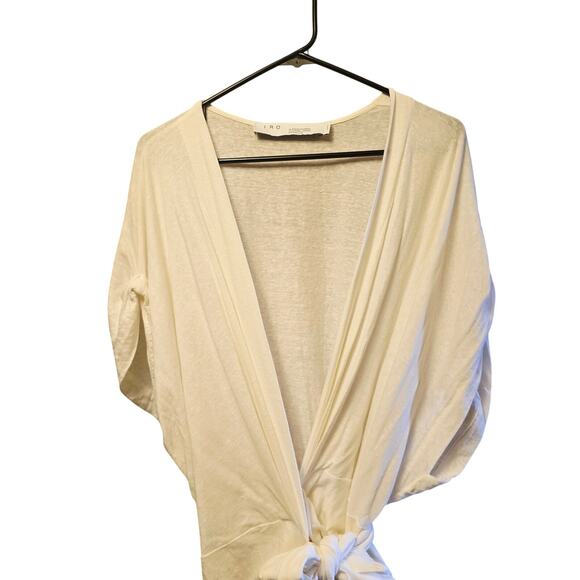 IRO Gidya Linen blend wrap dress size large - Picture 4 of 7